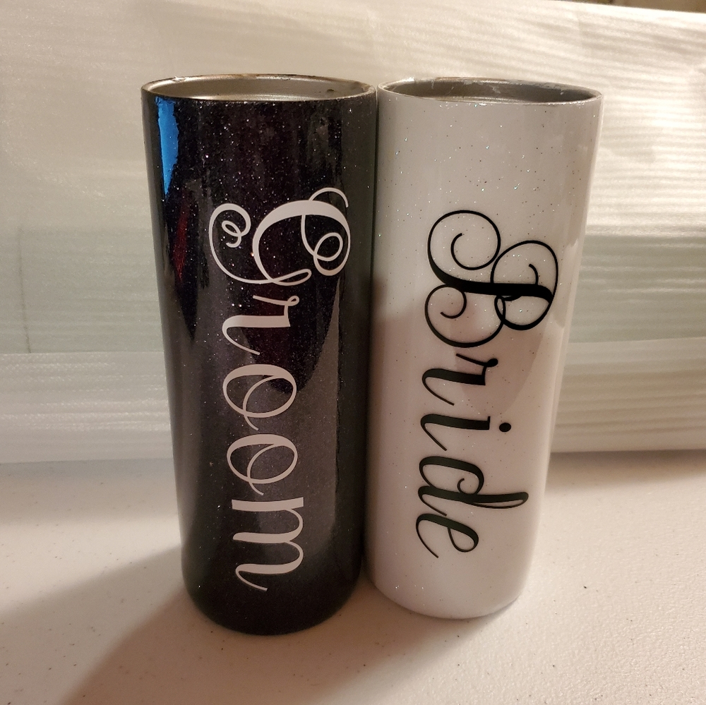 Bride and Groom Tumbler Set